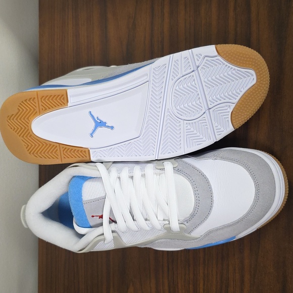 Nike Air Jordan 4 RM Men's Size 10.5 In White/Gray/Blue NIB FQ7939 104 - Picture 5 of 10